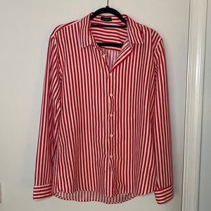 Red stripe button down